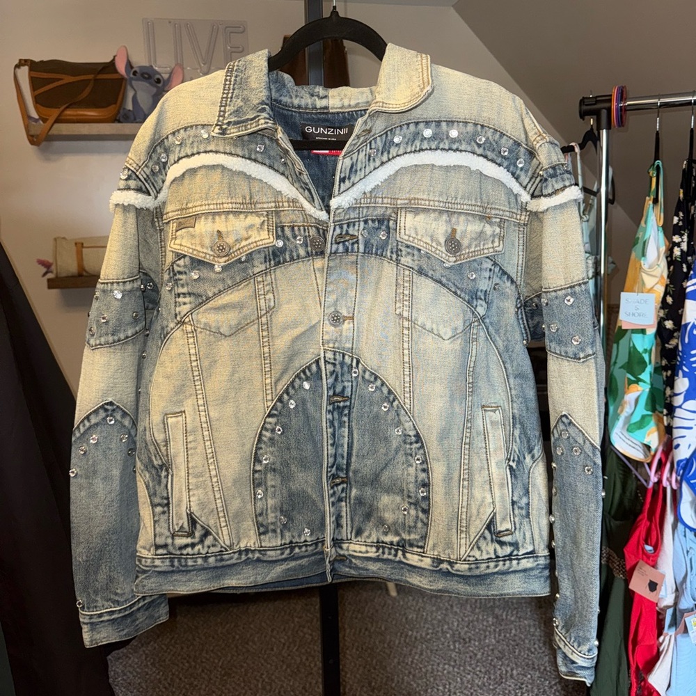 GUNZINII DENIM JACKET- Medium- new with tag
